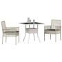 Conjunto de Comedor de Jardín 3 pcs Gris Claro ratán sintético en Sillas de jardín | Comprar online en Foru.es
