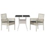 Conjunto de Comedor de Jardín 3 pcs Gris Claro ratán sintético en Sillas de jardín | Comprar online en Foru.es