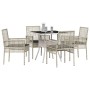 Conjunto de Comedor de Jardín 5 pcs Gris Claro ratán sintético en Sillas de jardín | Comprar online en Foru.es