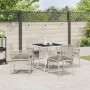 Conjunto de Comedor de Jardín 5 pcs Gris Claro ratán sintético en Sillas de jardín | Comprar online en Foru.es