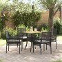 Conjunto de Comedor de Jardín 5 pcs Negro ratán sintético en Sillas de jardín | Comprar online en Foru.es