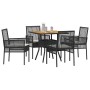 Conjunto de Comedor de Jardín 5 pcs Negro ratán sintético en Sillas de jardín | Comprar online en Foru.es