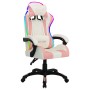 Silla gaming con luces LED RGB cuero sintético rosa y negro en Sillas de oficina | Comprar online en Foru.es