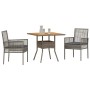 Conjunto de Comedor de Jardín 3 pcs Gris ratán sintético en Sillas de jardín | Comprar online en Foru.es