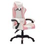 Silla gaming con luces LED RGB cuero sintético rosa y negro en Sillas de oficina | Comprar online en Foru.es