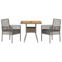 Conjunto de Comedor de Jardín 3 pcs Gris ratán sintético en Sillas de jardín | Comprar online en Foru.es