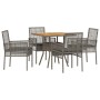 Conjunto de Comedor de Jardín 5 pcs Gris ratán sintético en Sillas de jardín | Comprar online en Foru.es