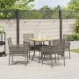 Conjunto de Comedor de Jardín 5 pcs Gris ratán sintético en Sillas de jardín | Comprar online en Foru.es