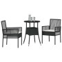 Conjunto de Comedor de Jardín 3 pcs Negro ratán sintético en Sillas de jardín | Comprar online en Foru.es