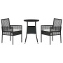 Conjunto de Comedor de Jardín 3 pcs Negro ratán sintético en Sillas de jardín | Comprar online en Foru.es