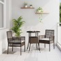 Conjunto de Comedor de Jardín 3 pcs Marrón Poliratán en Sillas de jardín | Comprar online en Foru.es