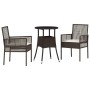 Conjunto de Comedor de Jardín 3 pcs Marrón Poliratán en Sillas de jardín | Comprar online en Foru.es