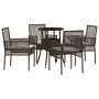 Conjunto de Comedor de Jardín 5 pcs Marrón ratán sintético en Sillas de jardín | Comprar online en Foru.es