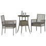 Conjunto de Comedor de Jardín 3 pcs Gris Poliratán en Sillas de jardín | Comprar online en Foru.es