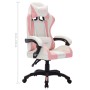 Silla gaming con luces LED RGB cuero sintético rosa y negro en Sillas de oficina | Comprar online en Foru.es