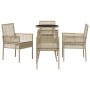 Conjunto de Comedor de Jardín 5 pcs Beige ratán sintético en Sillas de jardín | Comprar online en Foru.es