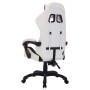 Silla gaming con luces LED RGB cuero sintético blanco y negro en Sillas de oficina | Comprar online en Foru.es