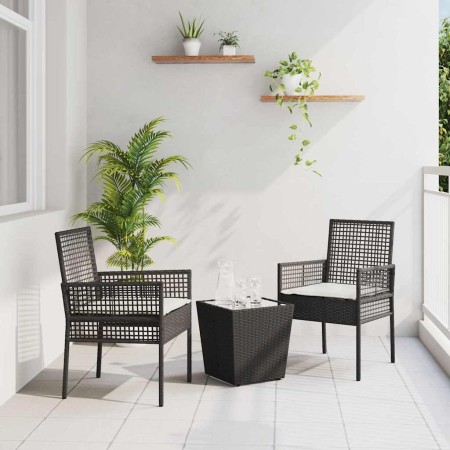 Juego Bistro de Jardín 3 pcs Negro ratán sintético en Sillas de jardín | Comprar online en Foru.es