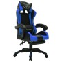 Silla gaming con luces LED RGB cuero sintético azul y negro en Sillas de oficina | Comprar online en Foru.es