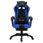 Silla gaming con luces LED RGB cuero sintético azul y negro en Sillas de oficina | Comprar online en Foru.es
