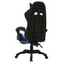 Silla gaming con luces LED RGB cuero sintético azul y negro en Sillas de oficina | Comprar online en Foru.es