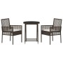 Juego Bistro de Jardín 3 pcs Marrón ratán sintético en Sillas de jardín | Comprar online en Foru.es