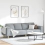 Sofá de sala Gris Claro 250 x 77 x 76 cm Poliéster en Sofás | Comprar online en Foru.es