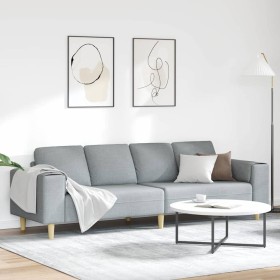 Sofá de sala Gris Claro 250 x 77 x 76 cm Poliéster en Sofás | Comprar online en Foru.es