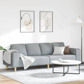 Sofá de sala Gris Claro 250 x 77 x 76 cm Poliéster en Sofás | Comprar online en Foru.es