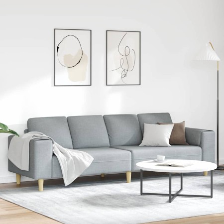 Sofá de sala Gris Claro 250 x 77 x 76 cm Poliéster en Sofás | Comprar online en Foru.es