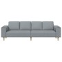 Sofá de sala Gris Claro 250 x 77 x 76 cm Poliéster en Sofás | Comprar online en Foru.es