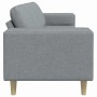 Sofá de sala Gris Claro 250 x 77 x 76 cm Poliéster en Sofás | Comprar online en Foru.es