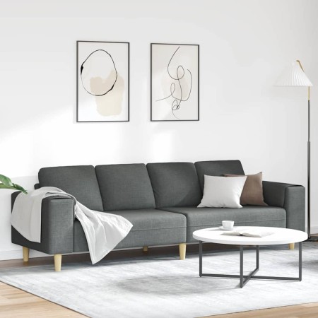 Sofá de sala Gris oscuro 250 x 77 x 76 cm Poliéster en Sofás | Comprar online en Foru.es