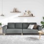 Sofá de sala Gris oscuro 250 x 77 x 76 cm Poliéster en Sofás | Comprar online en Foru.es