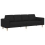Sofá de sala Negro 250 x 77 x 76 cm Poliéster en Sofás | Comprar online en Foru.es