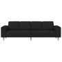 Sofá de sala Negro 250 x 77 x 76 cm Poliéster en Sofás | Comprar online en Foru.es