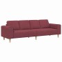 Sofá de sala Rojo vino 250 x 77 x 76 cm Poliéster en Sofás | Comprar online en Foru.es