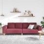 Sofá de sala Rojo vino 250 x 77 x 76 cm Poliéster en Sofás | Comprar online en Foru.es
