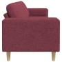 Sofá de sala Rojo vino 250 x 77 x 76 cm Poliéster en Sofás | Comprar online en Foru.es