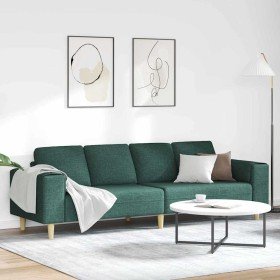 Sofá de sala Verde oscuro 250 x 77 x 76 cm Poliéster en Sofás | Comprar online en Foru.es