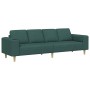 Sofá de sala Verde oscuro 250 x 77 x 76 cm Poliéster en Sofás | Comprar online en Foru.es