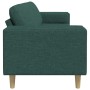 Sofá de sala Verde oscuro 250 x 77 x 76 cm Poliéster en Sofás | Comprar online en Foru.es