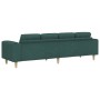 Sofá de sala Verde oscuro 250 x 77 x 76 cm Poliéster en Sofás | Comprar online en Foru.es
