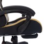Silla gaming con luces LED RGB cuero sintético dorado y negro en Sillas de oficina | Comprar online en Foru.es