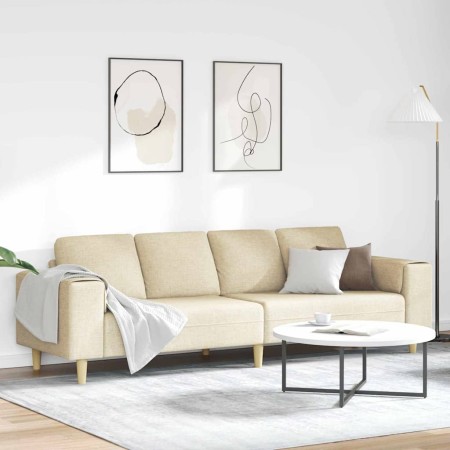 Sofá de sala Crema 250 x 77 x 76 cm Poliéster en Sofás | Comprar online en Foru.es