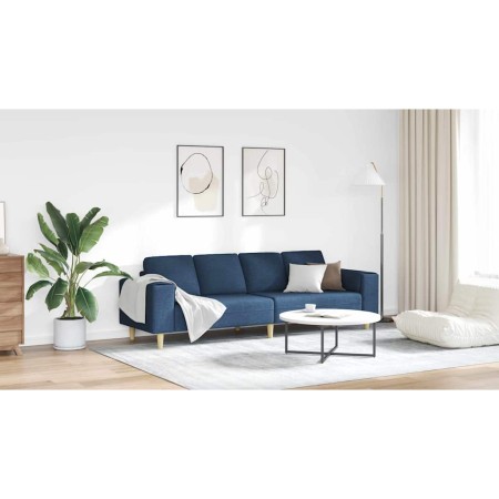 Sofá de sala Azul 250 x 77 x 76 cm Poliéster en Sofás | Comprar online en Foru.es