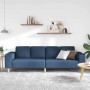 Sofá de sala Azul 250 x 77 x 76 cm Poliéster en Sofás | Comprar online en Foru.es