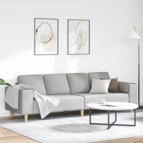 Sofá de sala Gris Nube 250 x 77 x 76 cm Poliéster en Sofás | Comprar online en Foru.es