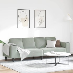 Sofá de sala Gris Claro 250 x 77 x 76 cm en Sofás | Comprar online en Foru.es