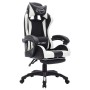 Silla gaming con luces LED RGB cuero sintético blanco y negro en Sillas de oficina | Comprar online en Foru.es